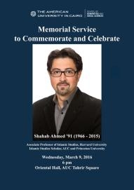 Memorial Service for Shahab Ahmed Memorial Service for Shahab Ahmed